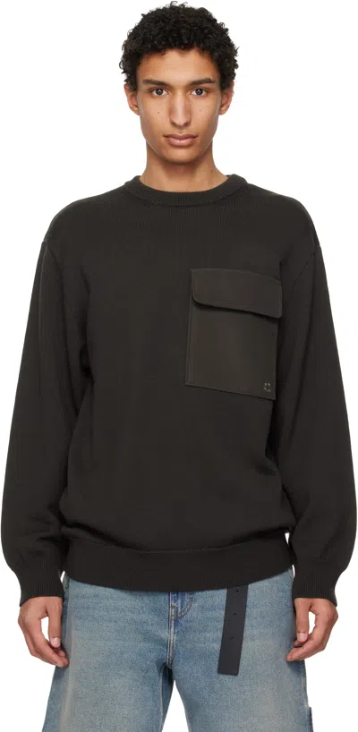 Courrèges Brown Utility Wool Sweater In Burgundy