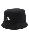 Courrèges Signature Bucket Hat - Courreges - Cotton - Black In Black