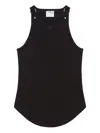 Courrèges Buckle 90's Rib Tank Top Woman Black In Black