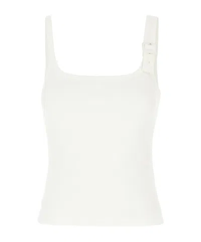 Courrèges Buckle Camisole Top In White