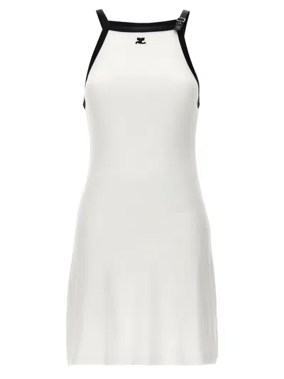 COURRÈGES COURREGES 'BUCKLE CONTRAST' DRESS