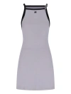 Courrèges Racerback Mini Dress With Contrasting Straps And Logo Detail In Grey
