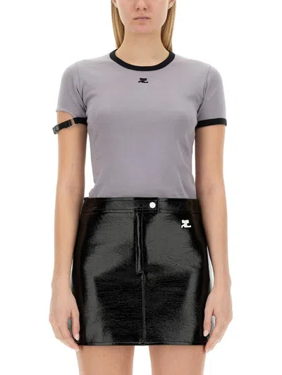 Courrèges Courreges Women Mini Reedition Skirt In Black