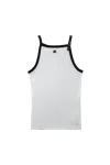 Courrèges Courreges Buckle Contrast Tank Top White In Red