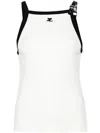 COURRÈGES COURRÈGES BUCKLE CONTRAST TANK TOP