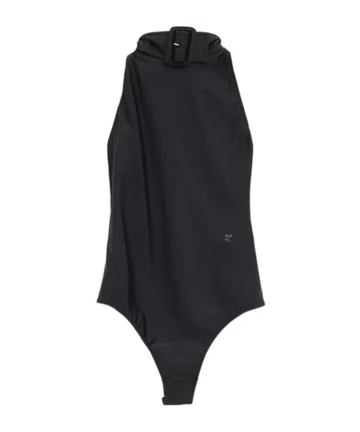 Courrèges Buckle-detail Bodysuit In Blue