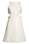 Courrèges Courreges Woman Mini Dress Ivory Size 8 Cotton, Polyurethane, Elastane In White