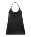 Courrèges Courregès Buckle Babydoll Vinyl Dress In Black