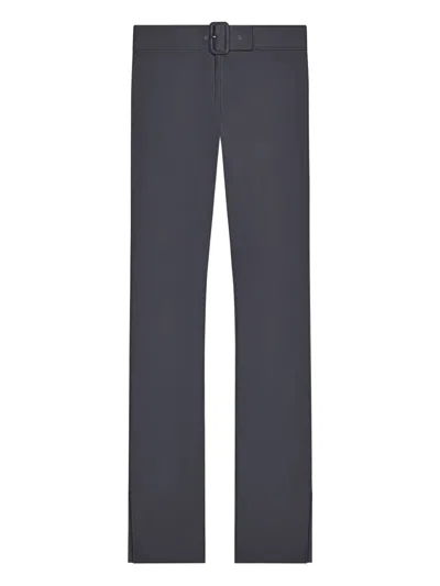 Courrèges Buckle-detail Jersey Trousers In Blue
