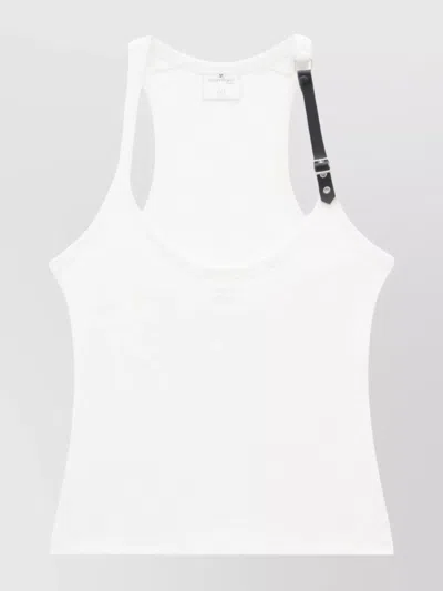 Courrèges Buckle Detail Tank Top In White