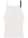 Courrèges Buckle-detail Ribbed Tank Top In Pink