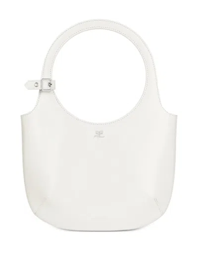 Courrèges Buckle-detail Tote Bag In White