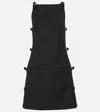 Courrèges Buckle-detail Wool Minidress In Black