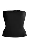 Courrèges Buckle-detailed Knit Tube Top In Black