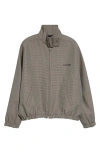 Courrèges Courreges Buckle Houndstooth Bomber Jacket Women In Gray