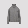Courrèges Courreges Buckle Houndstooth Bomber Jacket Women In Gray