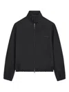 Courrèges Buckle-neck Zipped Bomber Jacket In Black