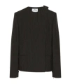 Courrèges Buckle Pinstripes Jacket In Black