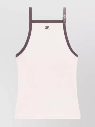 COURRÈGES BUCKLE STRAP FLARED TOP