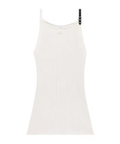 COURRÈGES COURRÈGES NECKLINE RIB KNIT DRESS