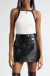 Courrèges Buckle Strap Top In White