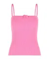 Courrèges Tank Top Viscose Blend Buckle Detail In Pink