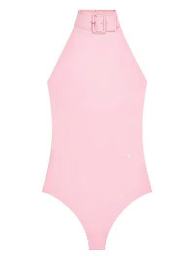 Courrèges Buckle Tech Crepe Bodie In Multi