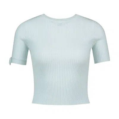 Courrèges Courregès Buckle T-shirt In Blue