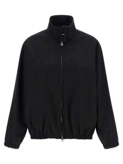 Courrèges Courreges Buckle-collared Bomber Jacket In Black