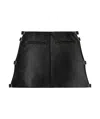 Courrèges Buckled Coated Miniskirt In Black