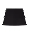 Courrèges Buckled Wool Miniskirt In Black