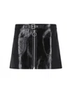 Courrèges Buckle-strap Crinkled Miniskirt