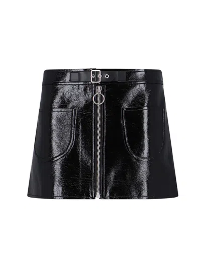 COURRÈGES "BUCKLED ZIPPED" MINI SKIRT
