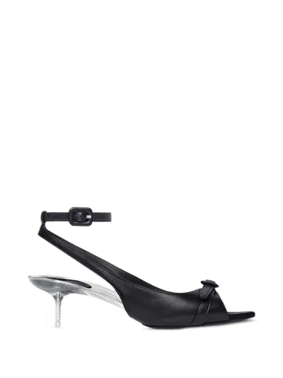 Courrèges Buckle-detail Sandals In Black