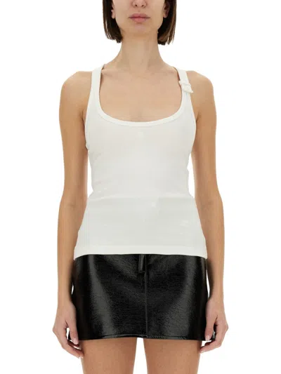 Courrèges Buckle-fastening Tank Top In White