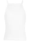 Courrèges Bumpy Contrast Mesh Tank Top In White