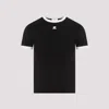 Courrèges Reedition Bumpy Contrast T-shirt In Black