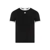 Courrèges Reedition Bumpy Contrast T-shirt In Black