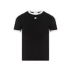Courrèges Reedition Bumpy Contrast T-shirt In Black