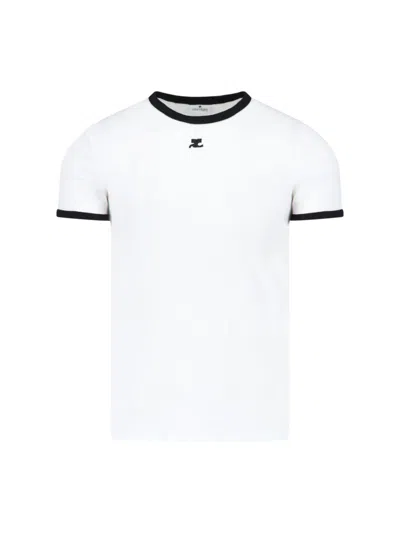 Courrèges Bumpy Reedition T-shirt In White