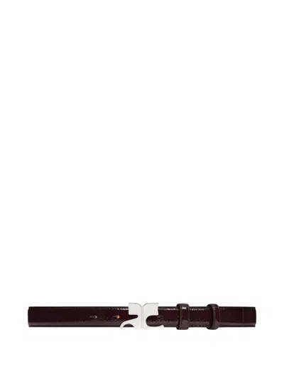 Courrèges Burgundy Belt In Naplack Calfskin