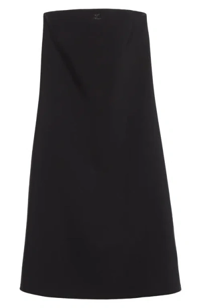 Courrèges Bustier Lingerie Strapless Jersey Minidress In Black