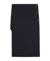Courrèges Black Oblique Tailored Midi Skirt In Black