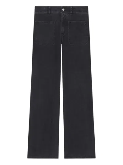 Courrèges Button-fastening Pocket Jeans In Black