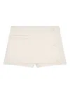 Courrèges Button Mini Shorts In Neutral