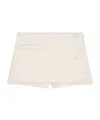 Courrèges Button Mini Shorts In Neutral