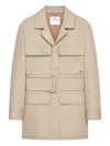 Courrèges Button-up Coat In Pink