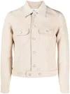 Courrèges Button-up Cotton Shirt Jacket In Brown