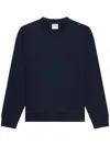 Courrèges Buttoned Fleece Sweatshirt In Blue
