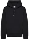 Courrèges Buttoned Hoodie In Black